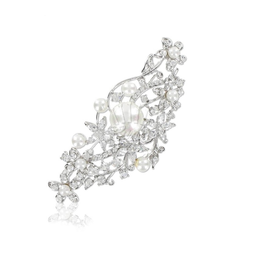 Broche flores y perlas Broche flores y perlas