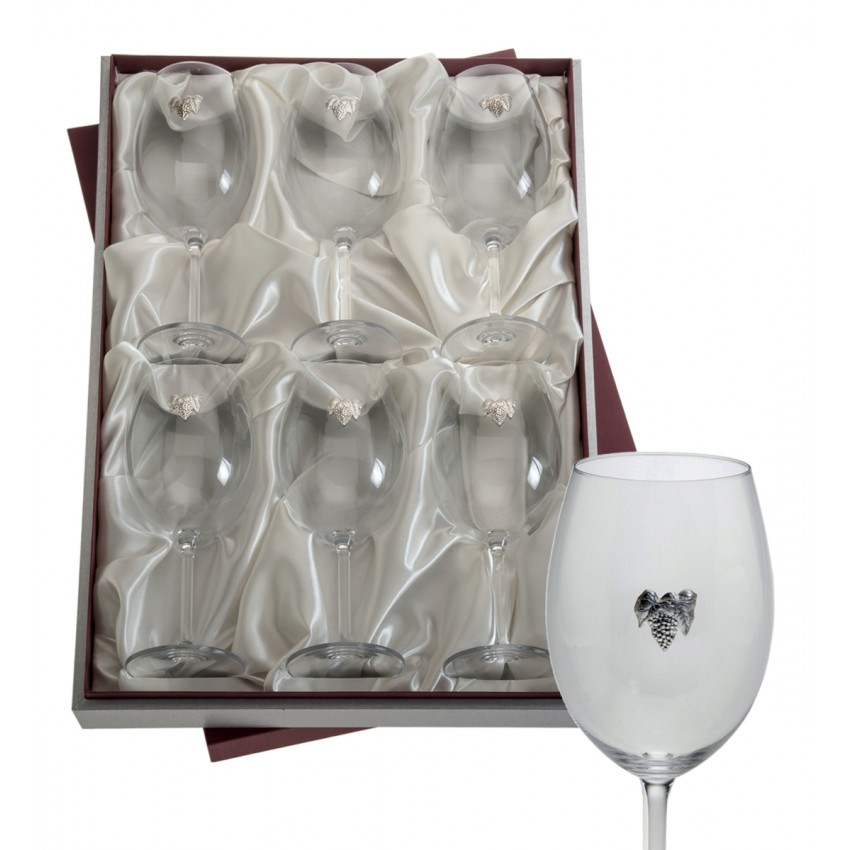 Juego de 3, 6 y más copas de vino personalizadas con tallo para novia,  regalos de dama de honor, estilo de punta de plumas (6)