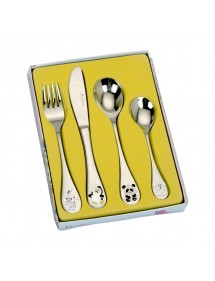 SET CUBIERTOS ANIMALES ESMAL. 4 P