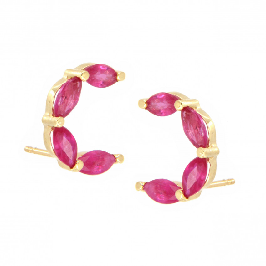 PENDIENTES RUBIES TREPADOR