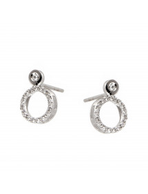 PENDIENTES DIAMANTES ORO BLANCO