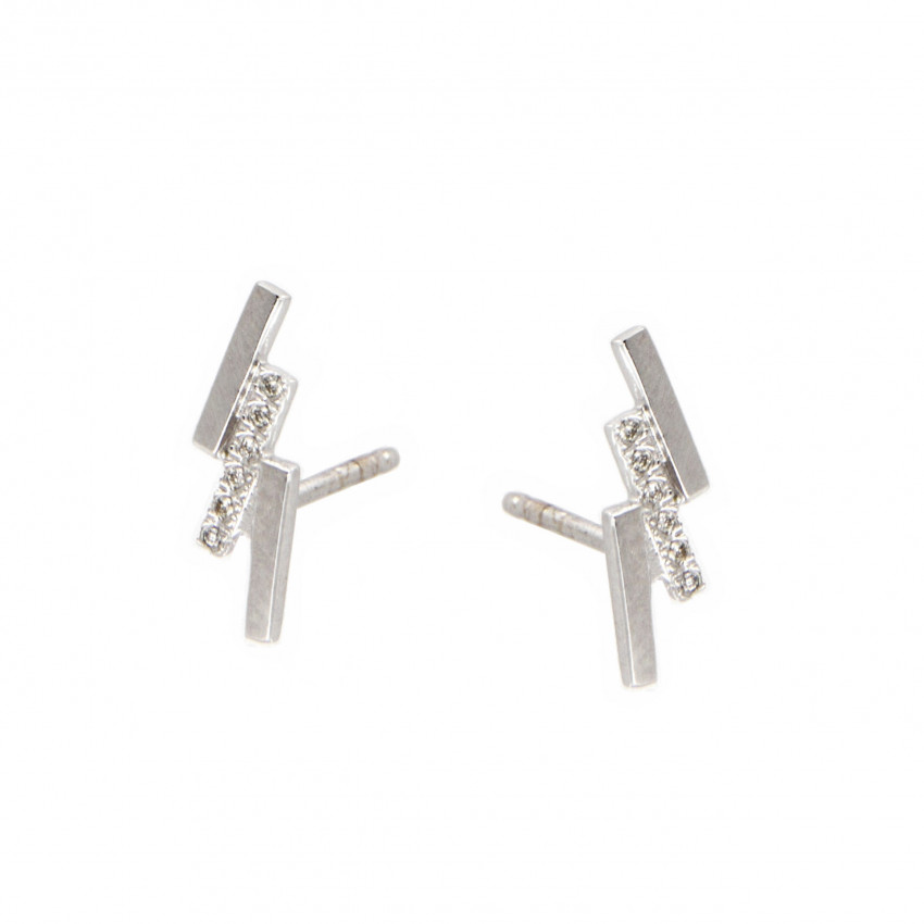 PENDIENTES DIAMANTES ORO BLANCO