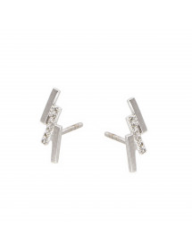 PENDIENTES DIAMANTES ORO BLANCO