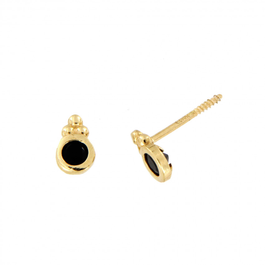 PENDIENTES CIRCONITA NEGRA FUNDICION