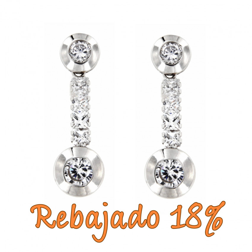 PENDIENTES ORO BLANCO