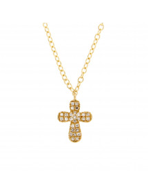 CRUZ DIAMANTES CON CADENA