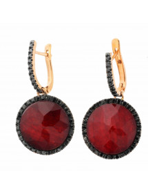 PENDIENTES DIAMANTES NEGROS RUBI