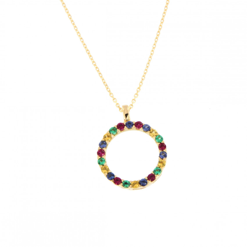 COLGANTE MULTICOLOR CON CADENA