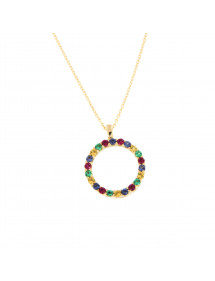 COLGANTE MULTICOLOR CON CADENA