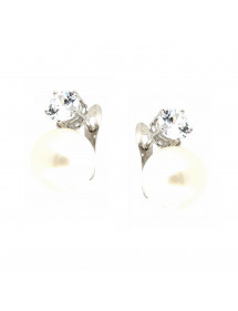 PENDIENTES PERLA ORO BLANCO