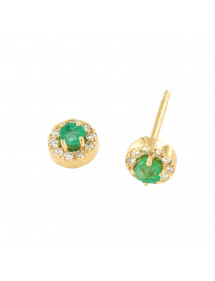 PENDIENTES DIAMANTES ESMERALDA