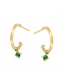PENDIENTES ARO ESMERALDA