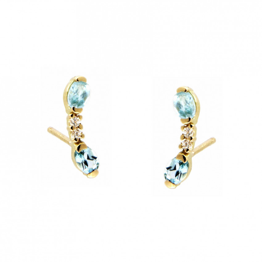 PENDIENTES TOPACIO AZUL