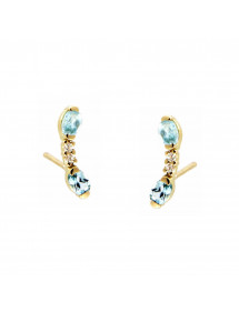 PENDIENTES TOPACIO AZUL