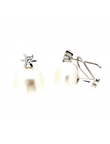 PENDIENTES PERLA ORO BLANCO