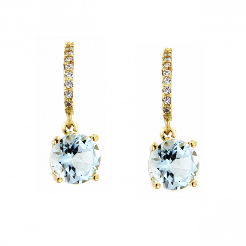 PENDIENTES TOPACIO AZUL