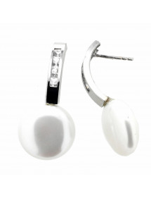 PENDIENTES PERLA ORO BLANCO