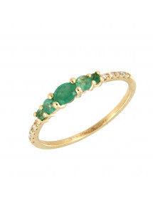 SORTIJA DIAMANTES ESMERALDA
