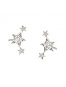 PENDIENTES DIAMANTES ESTRELLAS ORO BLANC