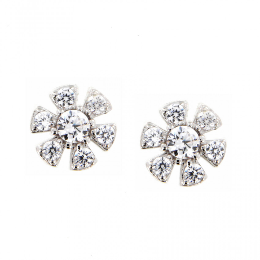 PENDIENTES ORO BLANCO