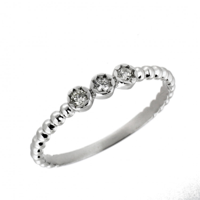SORTIJA DIAMANTES ORO BLANCO