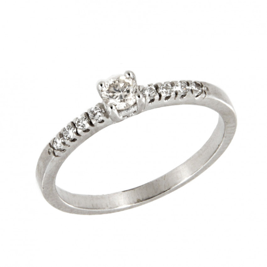 SOLITARIO DIAMANTES ORO BLANCO