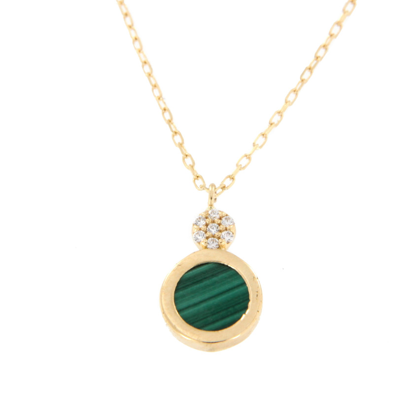 COLGANTE MALAQUITA CON CADENA