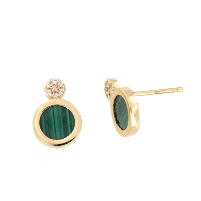 PENDIENTES MALAQUITA