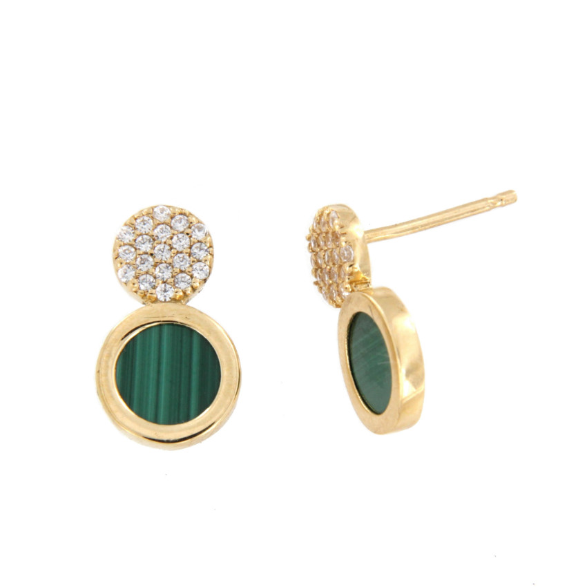 PENDIENTES MALAQUITA