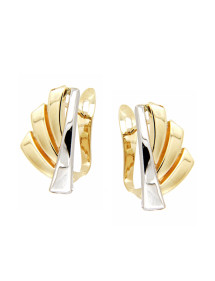 PENDIENTES BICOLOR 9K