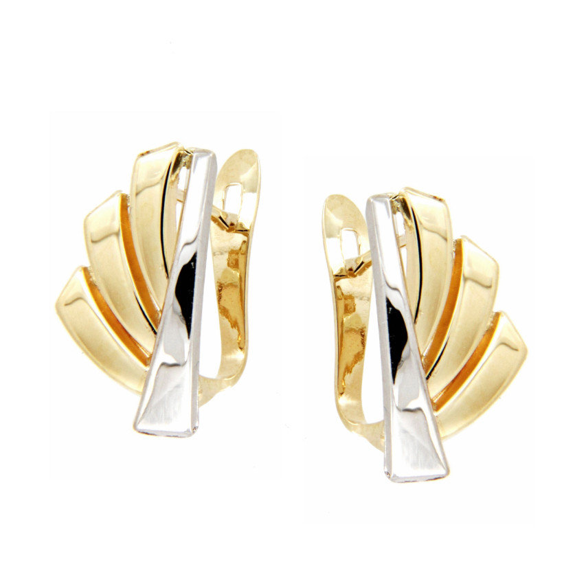 PENDIENTES BICOLOR 9K