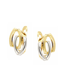 PENDIENTES BICOLOR 9K