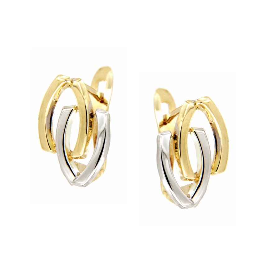 PENDIENTES BICOLOR 9K