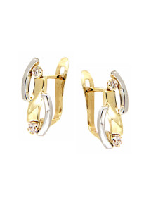 PENDIENTES BICOLOR 9K